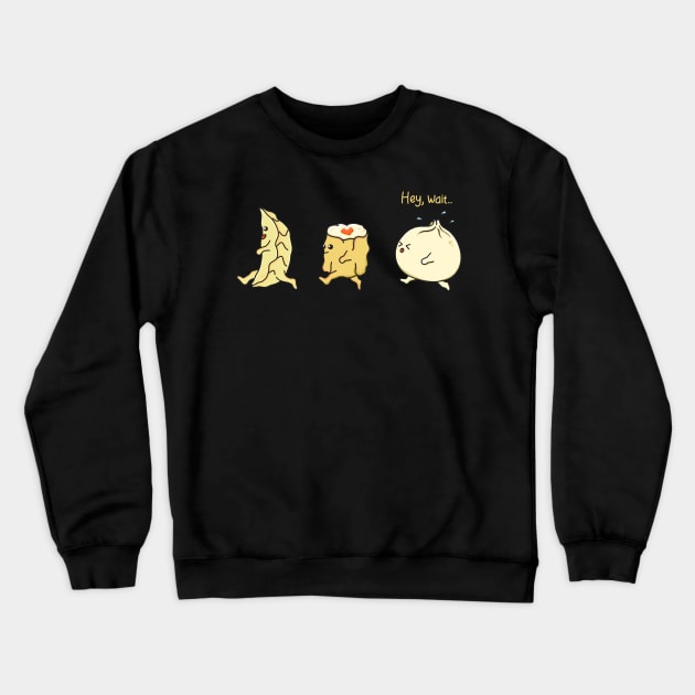 Running Dumpling Crewneck Sweatshirt by Kimprut